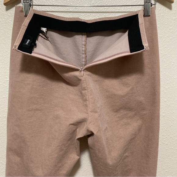 Theory Wome’s Pants Navalane Casual Velvet Strech Skinny Pink Size 8 - Picture 15 of 16
